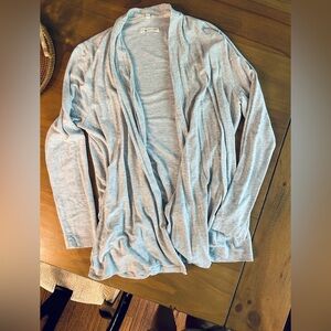 Lou & Grey Soft Gray Open Cardigan